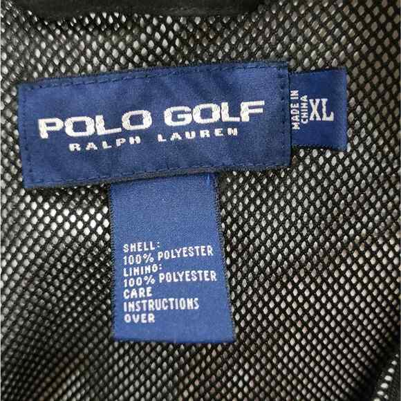 POLO Golf Black Short Sleeve 1/2 Zip Jacket with White House Logo Size XL - Picture 5 of 9